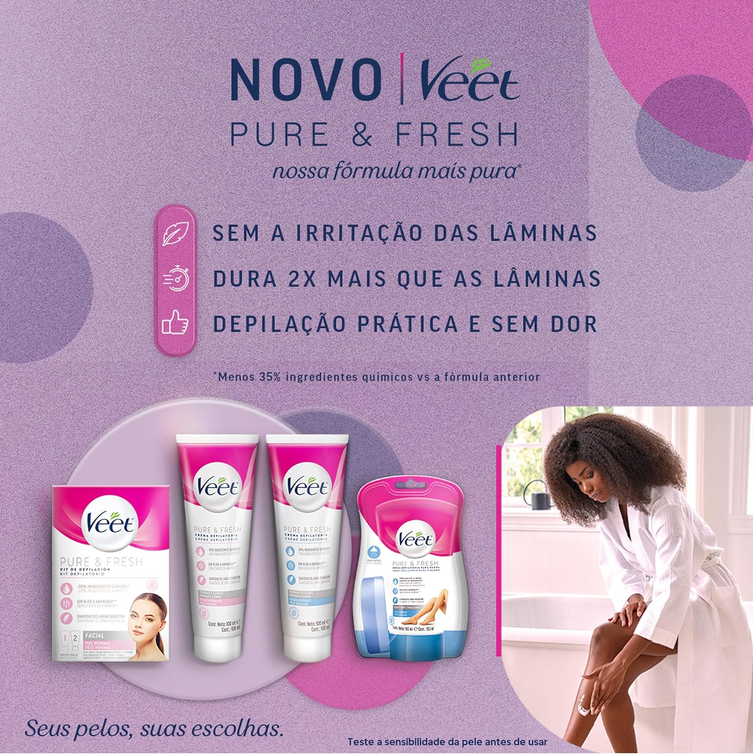 Creme Depilatório Veet - Pure & Fresh 100ml